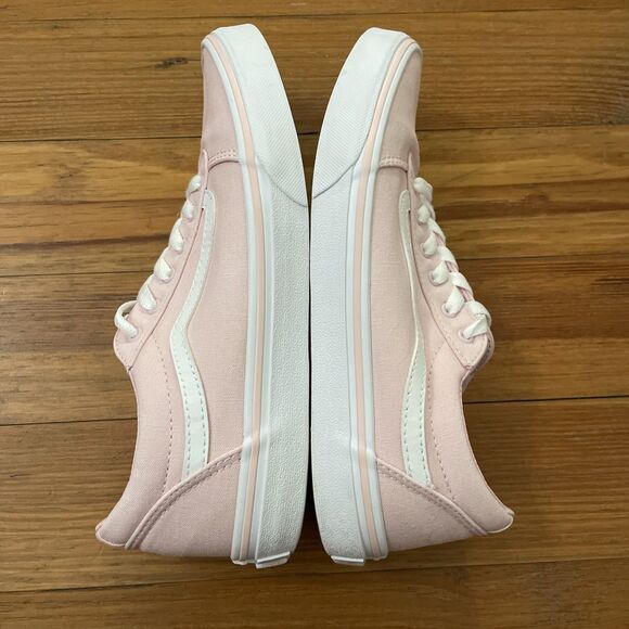 VANS Old Skool Pink Low top Sneaker Shoes Missy Size 6 Casual School Skateboard - Picture 9 of 13